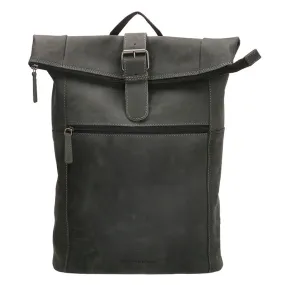 Hide en Stitches Rolltop Rugzak 15.6'' Idaho Zwart