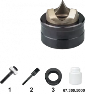 Phantom gatenpons met 3-voudig splijtstempel‚ voor hand- en hydraulisch gebruik‚ rvs‚ excl. bout 25‚4 mm