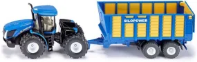 Siku 1947 KnikarmTractor New Holland met silagewagen